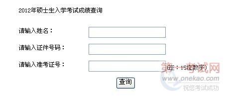 中国艺术研究院2012年考研成绩查询入口