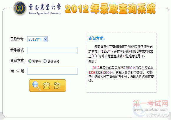 ũҵѧ2012߿¼ȡѯ